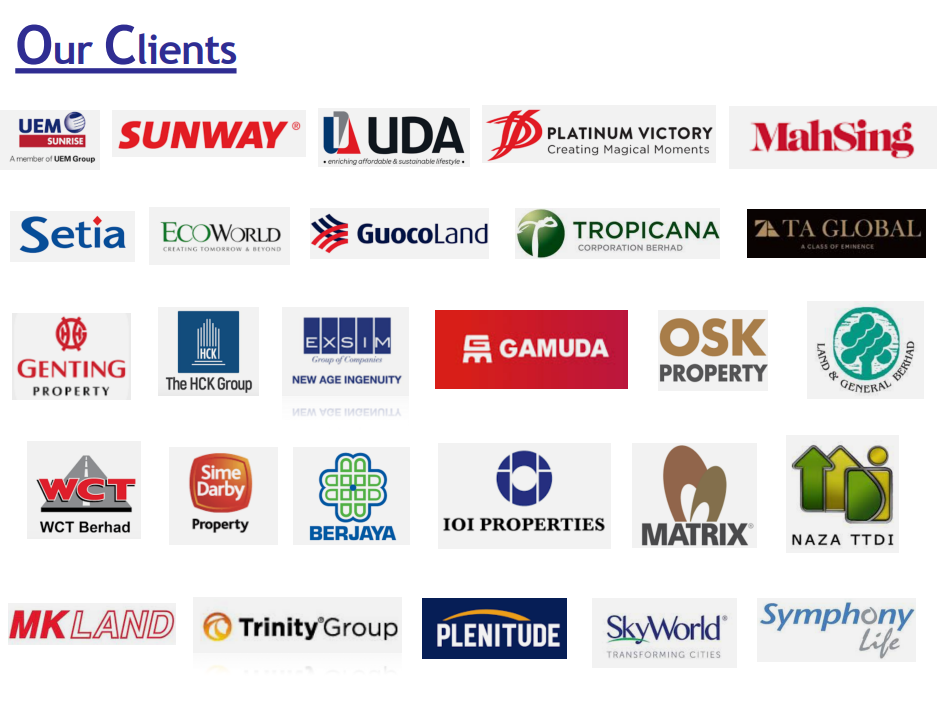Our clients page 1 - UEM Sunrise, Sunway, MahSing and more